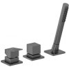 Vaňová batéria Kludi Decus so sprchovacím setom kartáčovaný gunmetal 54447N275