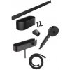Hansgrohe WallStoris - Set sprchovej hlavice 105, 3 prúdy, termostatu a kúpeľňových doplnkov, matná čierna 24250670