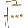 Rea Exit, podomietkový sprchový set + batéria, zlatá lesklá, REA-P8001