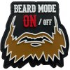 WARAGOD Nášivka 3D Beard Mode ON/OFF 7.5x7cm