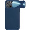 Kožené puzdro Nillkin CamShield S Case pre iPhone 14 Pro s krytom fotoaparátu, modré