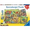 RAVENSBURGER Puzzle Na farme 3x49 dielikov (05078)