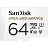 SanDisk High Endurance/ micro SDXC/ 64GB/ UHS-I U3 / Class 10/ + Adaptér SDSQQNR-064G-GN6IA
