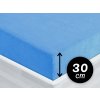 Froté napínacie prestieradlo na vysoký matrac FR-015 Svetlo modré 80 x 200 - výška 30 cm