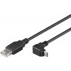 PremiumCord Kábel micro USB 2.0, AB, 90 °, 3m