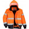 PORTWEST Portwest Hi-Vis 3v1 Contrast Bomber ​Oranžová-Navy, S