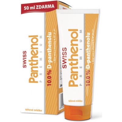 SWISS Panthenol premium 10% telové mlieko 200 + 50 ml