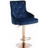 Barová stolička Marina Velur Gold Crystal Čierne more