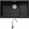 Blanco SUBLINE 700 U Level antracit 523538 + Blanco MIDA chróm 517742