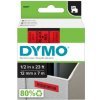 Originálny páska do tiskárny Dymo štítků, Dymo, 45017, S0720570, černý tisk/červený podklad, 7m, 12mm, D1