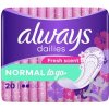 Always Dailies Singles Normal To Go Fresh Intímky 20 ks