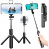 Selfie-stick s diaľkovým ovládaním, teleskopická tyč, čierna