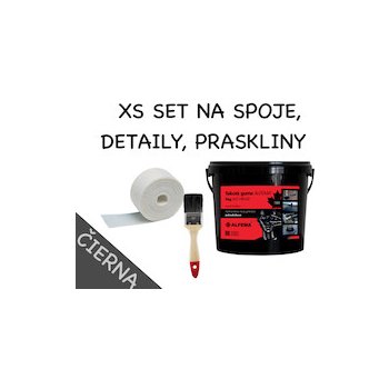 XS SET Tekutá guma ALFEMA HB500 čierna 5 kg + štetec + geotextília malá 100mmx25m (NOVÉ BALENIE, PÔVODNÁ RECEPTÚRA!)