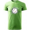 Baseball lopta v triku - Klasické pánske tričko vyššej gramáže - 4XL ( Trávová zelená )