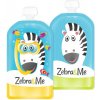 Zebra&Me plniteľné kapsičky pre deti na opakované použitie potápač + zebra 2ks 150 ml