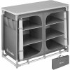 tectake 402923 kempingová skrinka deluxe so 6 priehradkami - šedá