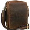 Crossbag kožená pánska taška s poklopom MERCUCIO 20x15 cm hnedá