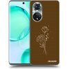 Picasee silikónový čierny obal pre Honor 50 5G - Brown flowers