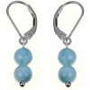 Náušnice - Larimar guličky 5mm