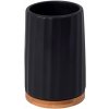 BISK Erga Kido, keramický pohár na zubné kefky, čierna-hnedá, ERG-08409