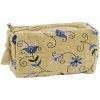 MADAM STOLTZ Kozmetická taštička Embroidered Velvet Hemp