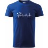 EKG šípky - Klasické pánske tričko vyššej gramáže - 2XL ( Kráľovská modrá )