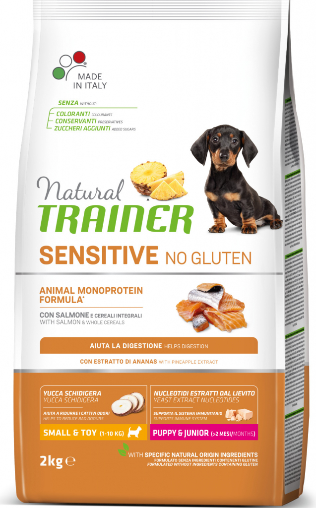 Trainer Natural Sensitive No glutén Puppy & Jun Mini losos 2 kg