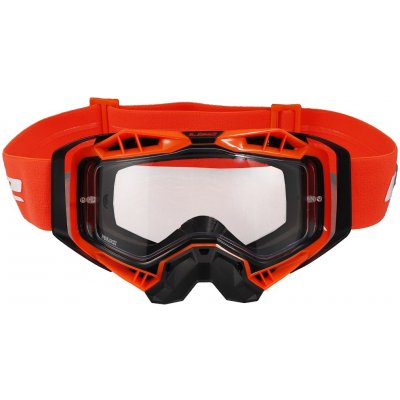 Motokrosové okuliare LS2 Aura Black H-V Orange číre sklo