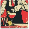 Vymalujsisam.sk Maľovanie podľa čísiel - Pop art - Barman Veľkosť: 50x50cm, Rám: Bez rámu, iba zrolované plátno
