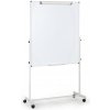 Mobilná otočná tabuľa, flipchart, kombinovaný povrch, 1200 x 1000 mm