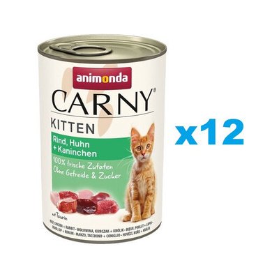 ANIMONDA Carny Kitten Beef&Chicken&Rabbit 12 x 400 g