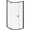 Ravak Nexty sprchovací kút 80x80 cm polkruhová čierna matné/priehľadné sklo 3O644300Z1