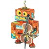 Robotime Drevené 3D mechanické puzzle Hracia skrinka Muzikálny robot 88 ks