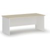 Kancelársky písací stôl PRIMO WHITE, 180x80 cm, biela/breza