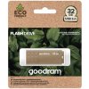 Goodram USB flash disk, USB 3.0, 32GB, UME3 ECO FRIENDLY, hnedý, UME3-0320EFR11, USB A, s krytkou