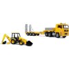 Bruder 1654 Nákladní auto MAN TGS+návěs+bagr JCB 2427