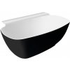 POLYSAN NIGRA 158 x 82cm vaňa voľne stojaca oválna, liaty mramor, čiernobiela, 72975
