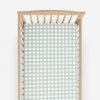 Goldea bavlnená napínacia plachta do detskej postieľky - šalviovo zelené kocky 70 x 140 cm