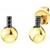 Náušnice SAVICKI: zlaté, čierne diamanty - SAVE79617 Y SCD