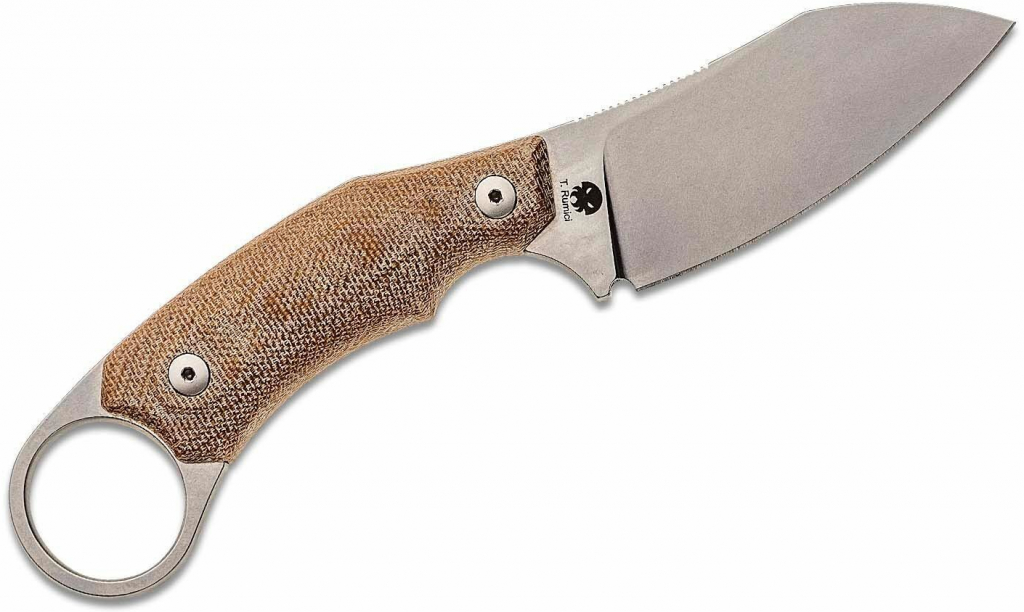 LIONSTEEL H1, Sheepfoot Blade, Canvas Micarta