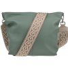 NovaKabelka.sk Prisca Khaki s prídavným popruhom II kožená talianska crossbody kabelka zelená