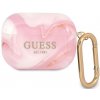 Guess TPU Shiny Marble Puzdro pre Airpods Pro Pink GUAPUNMP