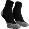 Špeciálne stredne hrejivé ponožky so zosilneným priehlavkom, špičkou a pätou Rogelli COOLMAX RUN LOW, čierno-šedé