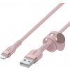Kabel BoostCharge USB-A do Lightning silikonowy 2m, różowy