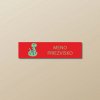 Nažehľovacie menovky na oblečenie (Kopírovat) - 1ks, Obdĺžnik 4,4 × 1,1 cm, Had, Červená
