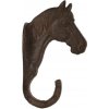 Esschert Design Liatinový držiak na kvetináč Horse, 5,5x20 cm, hnedá
