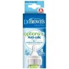 Dr. Brown´s dojčenská flaša Options+ 120 ml Narrow anticolic plastová biela so silikónovým cumľom level1 1x1 ks