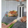 Ručná plnička na klobásy 2 kg (Nerezová plnička na klobásy a mäsové zmesi s 4 lievikmi pre domácu výrobu)