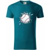 Baseball lopta v triku - Tričko z organickej bavlny - S ( Petrolejová )