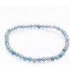 Nefertitis Akvamarín náramok extra AA kvalita brúsené korálky NF10293 - obvod cca 16 až 21 cm